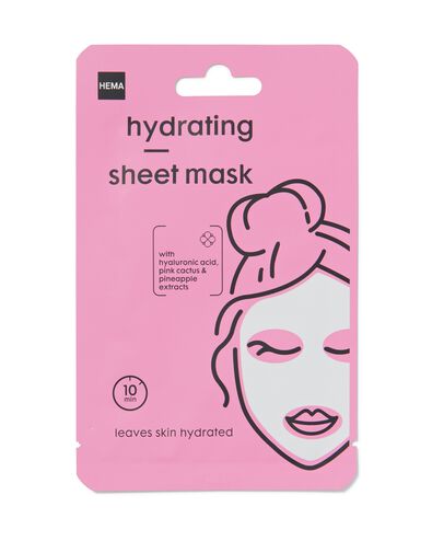 sheet gezichtsmasker roze cactus