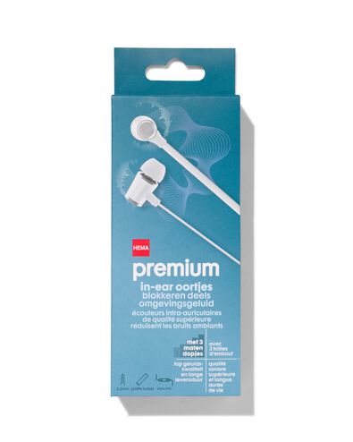 oortelefoon in-ear premium wit