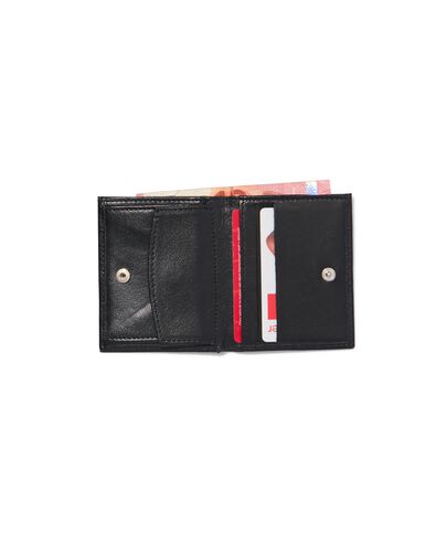 leren portemonnee 8.2x10 zwart