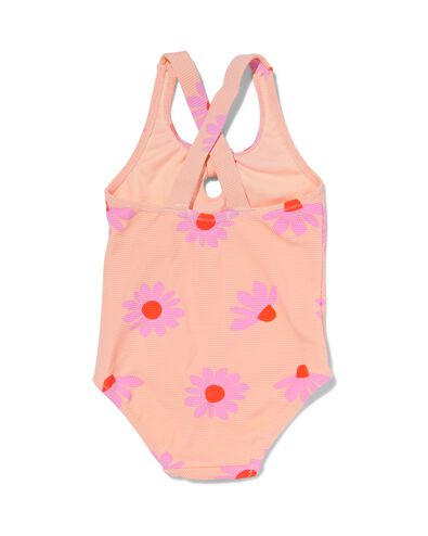 baby badpak bloemen roze
