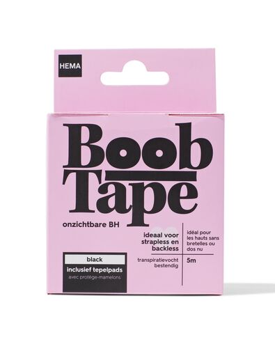 boobtape zwart 5m inclusief tepelpads