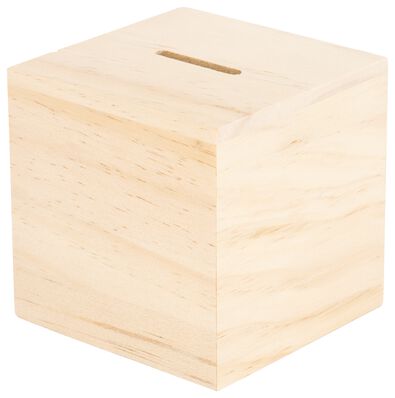 spaarpot hout 8.5x8.5