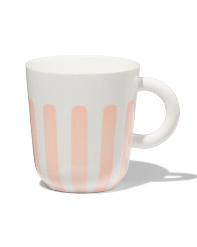 mok 490ml Tafelgenoten new bone wit met roze