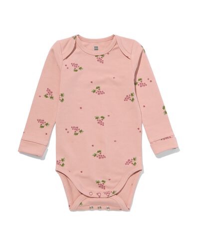 meegroei romper met bamboe stretch roze