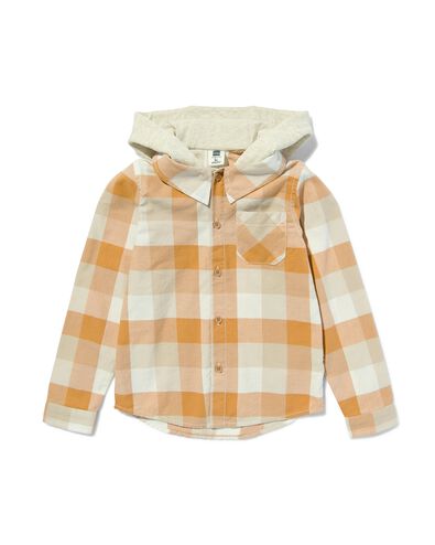 kinder overhemd met capuchon bruin