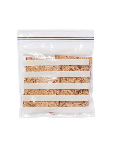 hersluitbare zakjes 1L drukstrips en standbodem - 20 stuks