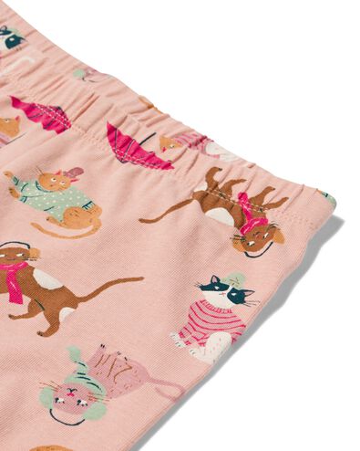 kinder pyjama met katten en poppennachtshirt lichtroze