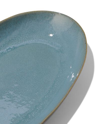 ovale schaal 30cm Porto reactief glazuur blauw