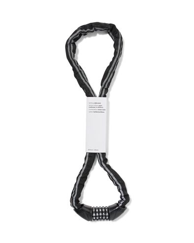 ketting met cijferslot 120cm &Oslash;6mm zwart