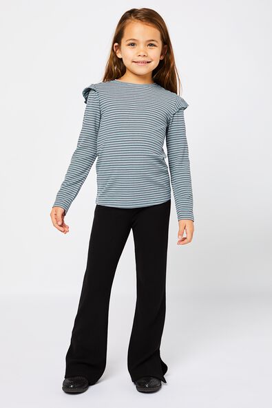 kinderlegging flared rib zwart