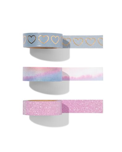 washi tapes met glitters - 3 stuks