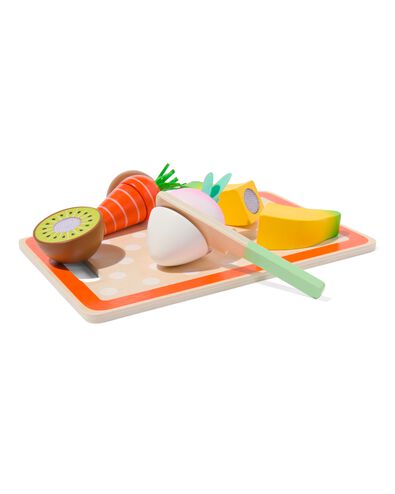 groente- en fruitset hout 6-delig