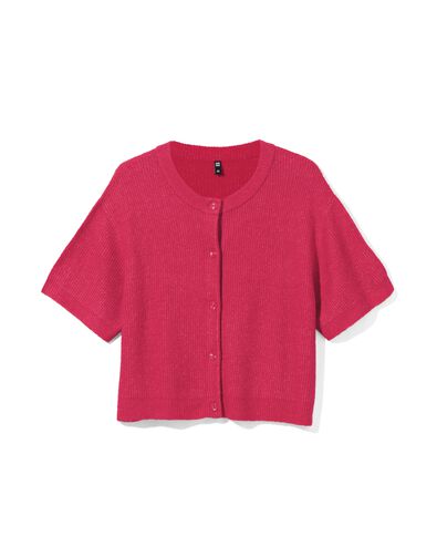 damesvest Grace gebreid donkerroze