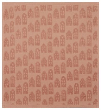 keukendoek 50x50 katoen roze huisjes