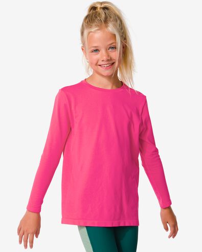 naadloos kinder sportshirt roze
