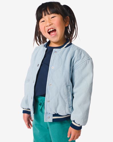 kinder bomberjack denim lichtblauw
