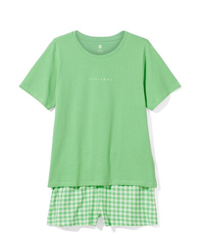 damesshortama katoen groen