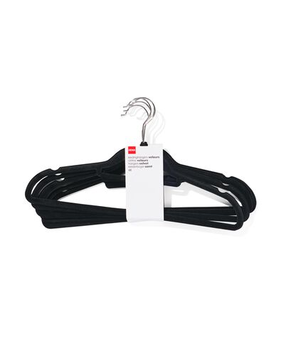 kledinghanger velours zwart - 6 stuks