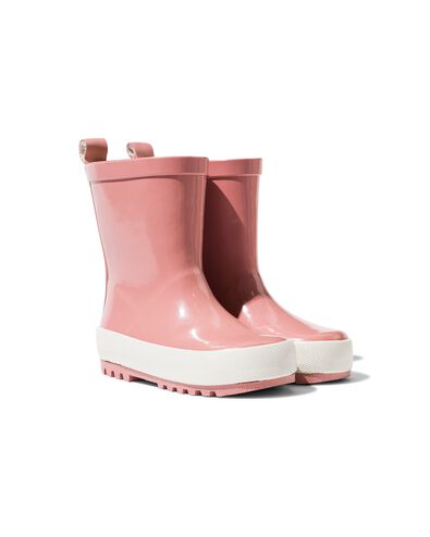 baby regenlaarzen rubber oudroze