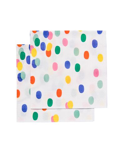 servetten - 24 x 24 - papier - confetti - 20 stuks