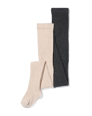 kinder maillots met katoen - 2 paar beige
