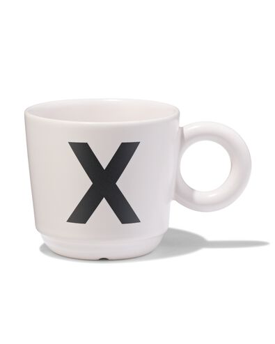 aardewerk mok 280ml letter X