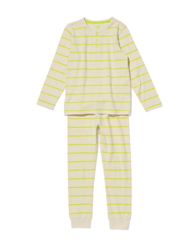 kinder pyjama strepen beige