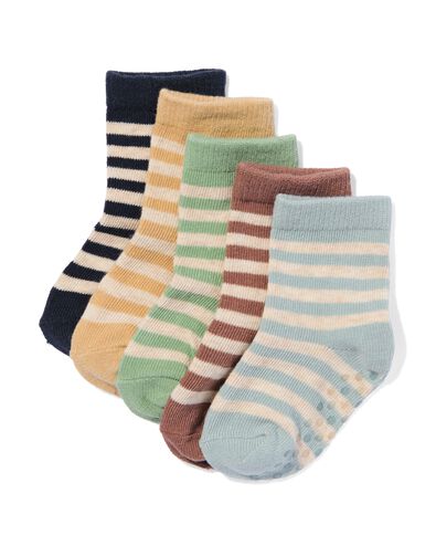 babysokken met katoen - 5 paar blauw