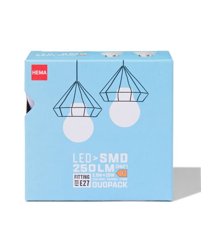 led kogel smd E27 2.9W 250lm - 2 stuks