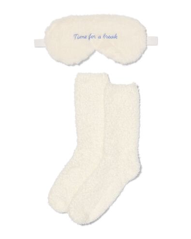 cadeauset slaapmasker en fluffy sokken maat 36-41