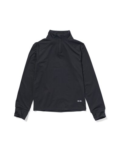 kinder fleece sportshirt zwart