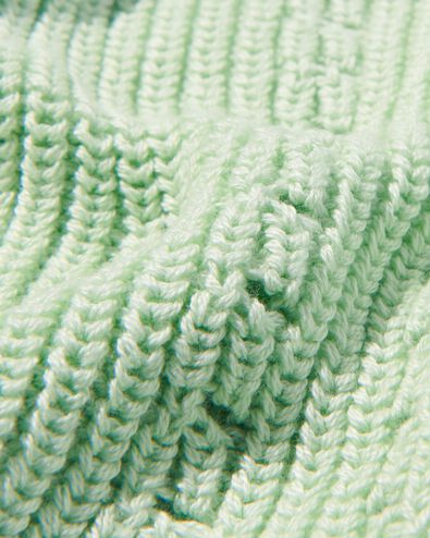 gebreide babytrui met ajour mintgroen