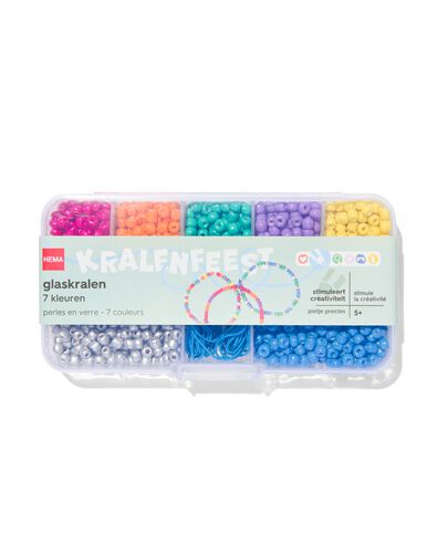 glaskralen 135gram heldere kleuren