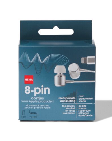 8-pin oortjes voor Apple producten wit