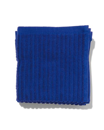 vaatdoekjes 30x30 katoen blauw - 3 stuks