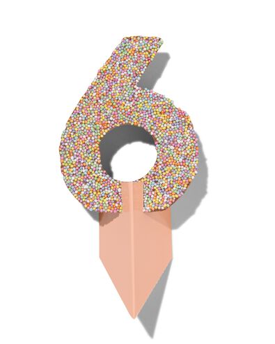 chocolade feestcijfer 6 met discodip