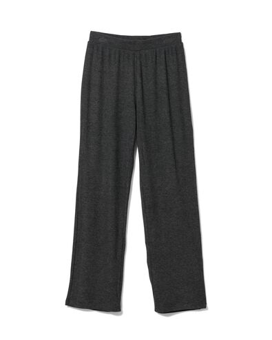 dames loungebroek met ribbels donkergrijs