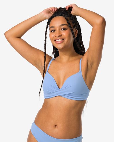 dames bikinitop lichtblauw