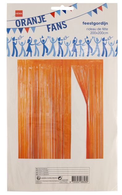 feestgordijn 200x200 oranje