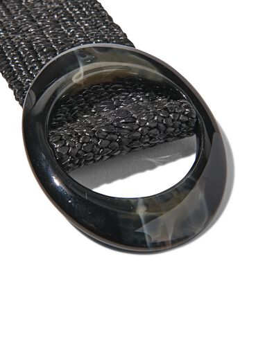 gevlochten elastische dames riem 5cm zwart