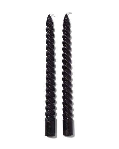 lange huishoudkaars met twist &Oslash;2x25 zwart - 2 stuks