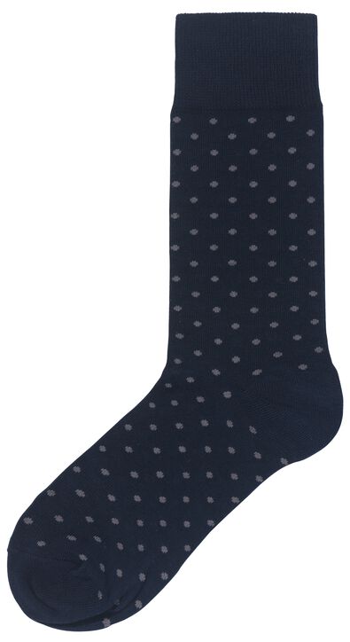 herensokken met katoen - 5 paar donkerblauw