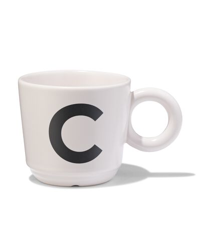 aardewerk mok 280ml letter C