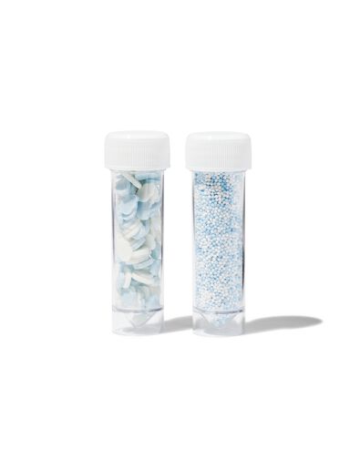 versierplezier eetbare sprinkles - babyfeest blauw