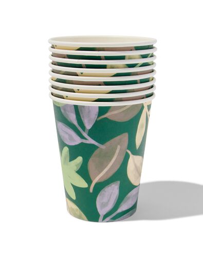 kartonnen bekers bladeren 250ml - 8 stuks