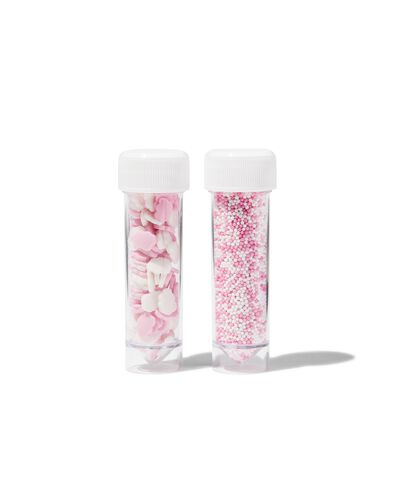 versierplezier eetbare sprinkles - babyfeest roze