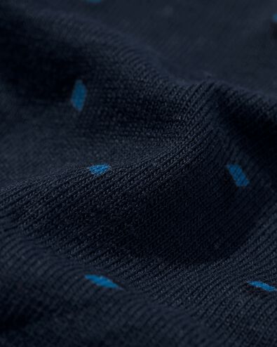 korte herenboxers katoen stretch - 3 stuks donkerblauw