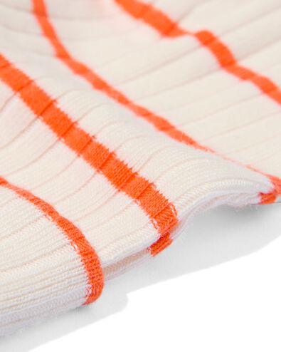 babymutsen rib met bamboe strepen - 2 stuks