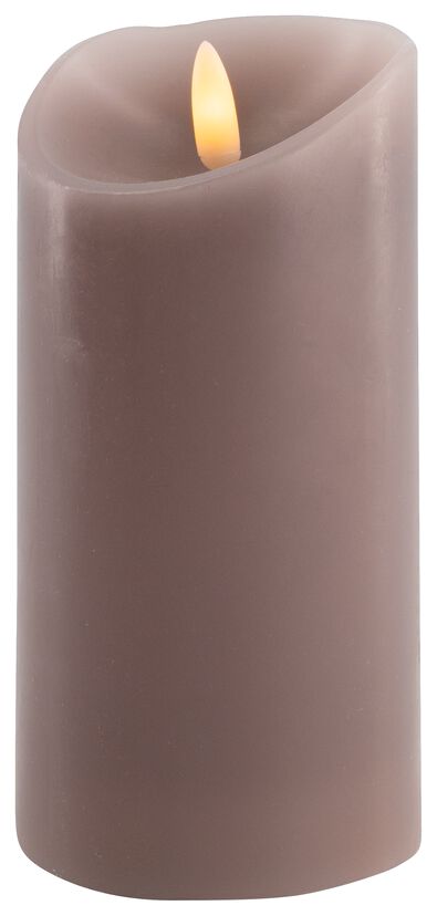 LED kaars &Oslash;7.5x15 taupe