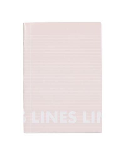 schriften roze A4 gelinieerd - 3 stuks